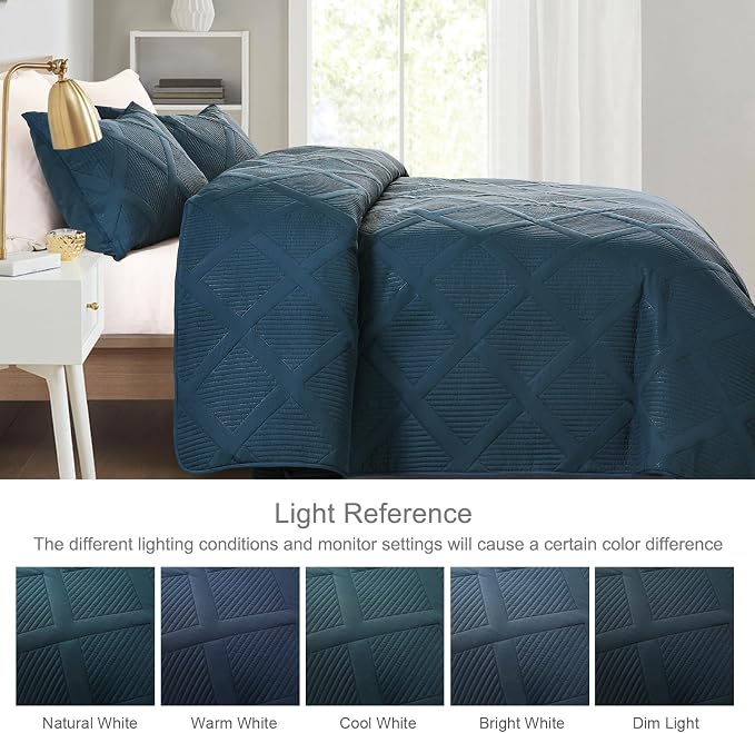 Exclusivo Mezcla Twin Size Quilt Set, Modern Striped Pattern, Lightweight - Image 3