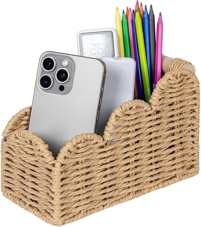 CubesLand Bedside Table Desk Organizer Caddy, Remote Pen&Pencil Holder Cup | by CubesLand
