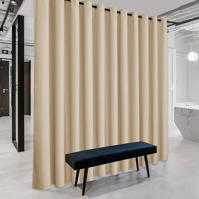 RYB HOME Extra Wide Curtains for Divider Room Temporary Privacy Separation | by RYBHOME
