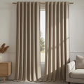 Timeper Taupe Velvet Curtains 108 inches 2 Panels, Light Blocking Curtains by Timeper