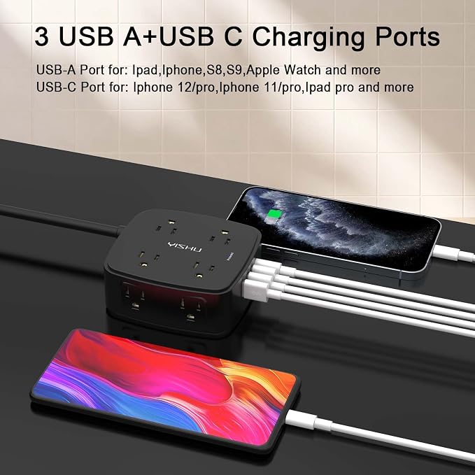 10 Ft Surge Protector Power Strip - Image 3