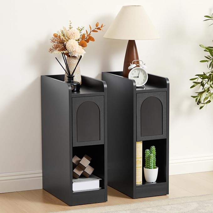 Narrow Nightstand, Slim Bedside Table - Image 8