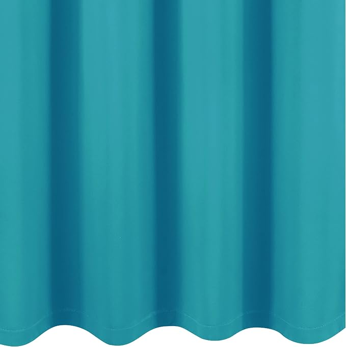100% Blackout Curtains 52 x 72 Inch/Teal Curtains 2 Panels - Image 9