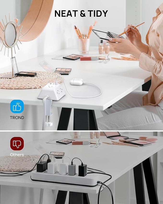 TROND Desk Clamp Power Strip, Desk Charging Station - Image 7