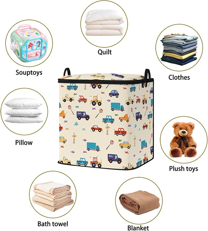 2pcs blanket storage bag for under bed, closet organizers 95L | quilt duvet - Image 2