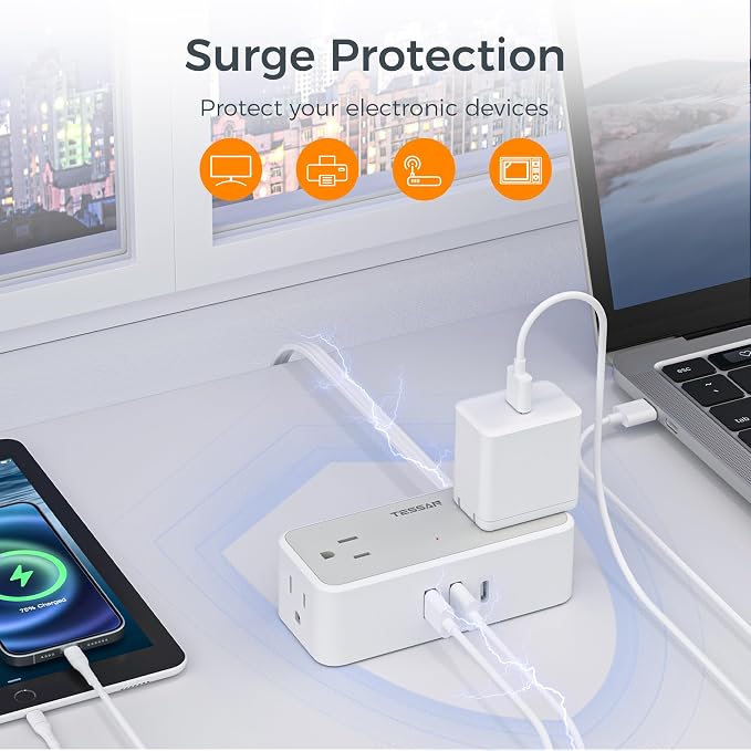 TESSAN Extension Cord 5 FT, Power Strip - Image 5