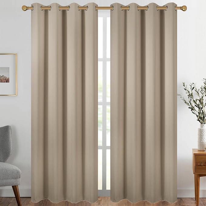 Diraysid Khaki Grommet Blackout Curtains by Diraysid%2C+refresh+your+life