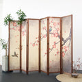6 Panel Bamboo Room Divider for Room Separation, 5.6 ft Tall Double-Sided by Furnnylane