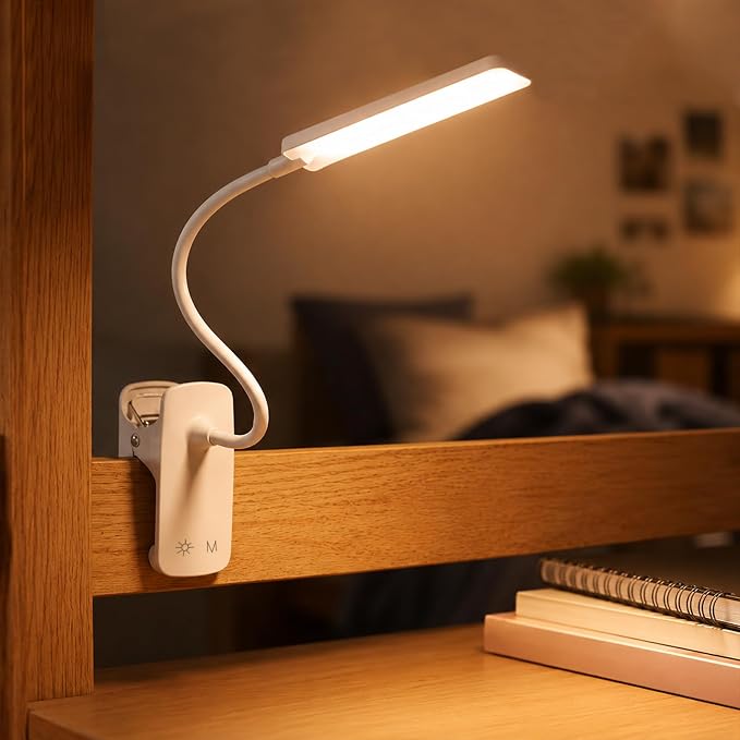 Eye Caring Clip on LED Bed Light 5 Color 5 Brightness Rechargeable Wireless | by Cosweet
