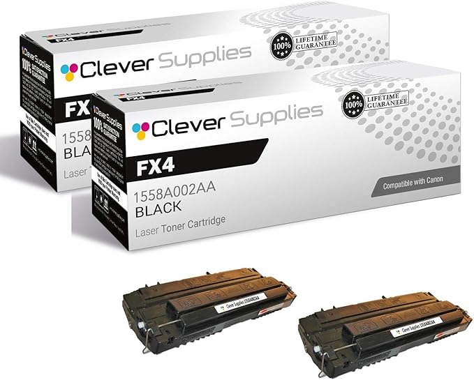 CS Replacement Toner Cartridge Compatible with Canon FX4 1558A002AA Black LaserClass 8500 9000 9000L 9000MFP 9000MS 9000S 9500 9500MFP 9500MS 9500S 9800 L1000 L900 Toner Cartridge 2 Pack