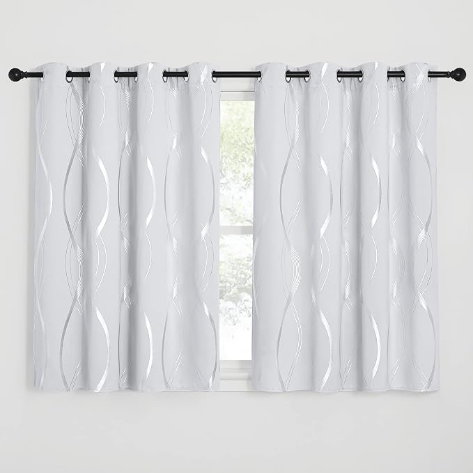 NICETOWN Greyish White Blackout Curtains - Image 2