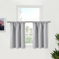 BGment Light Grey Cafe Curtains 36 Inch Length Rod Pocket 2 Panels | Small by BGment