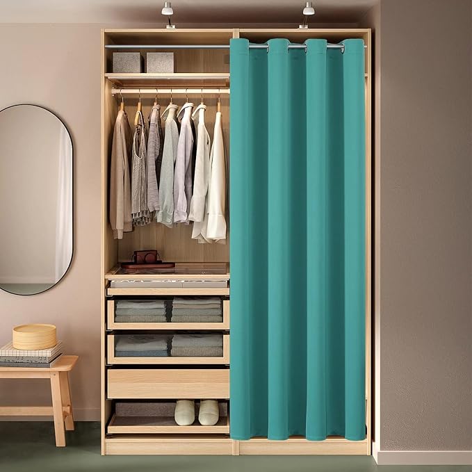 ChrisDowa Blackout Curtains Door Curtain 84 Inch Curtains Closet Drapes | 42W x - Image 6