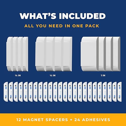 Adhesive Replacement Tape & Sensor Risers Bundle for Ring | Includes 24 Magnet Adhesives and 12 Ring Contact Sensor Spacers - Complete Home Sensor Installation Solution [Device/Magnet NOT Included]