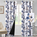 H.VERSAILTEX 100% Blackout Curtains 84 inch Length 2 Panels Set Cattleya Floral by HVERSAILTEX