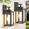 LTBLIGHT 2-Pack Motion Sensor Outdoor Porch Lights, Vintage Black-Gold Dusk to Dawn Exterior Lighting Fixtures, Waterproof Wall Sconces with 3 Modes for House, Yard, Garage, Garden