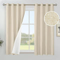 YoungsTex 45 Inches Long Linen 100% Blackout Curtains, Short Thermal Insulated by YoungsTex