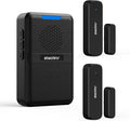 Wireless Door Chime, 600Ft Range 5 Adjustable Volume 2 Magnetic Door Alarm Sensor 1 Doorbell Plugin Receiver with 62 Chimes Mute Mode Door Bell Plugin Receiver for Home/Office/Store STECHRO (Black)