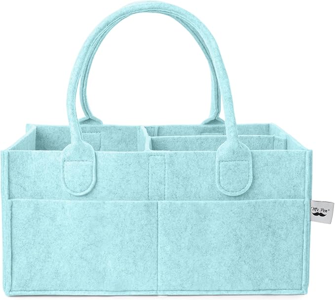 Mr. Pen- Baby Diaper Caddy Organizer, Light Blue | Nursery Storage Bin and Car by MrPen