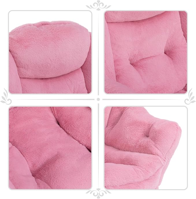 HollyHOME Lazy Chair with Foldable Ottoman, Accent Comfy Lounge Armchair and - Image 4