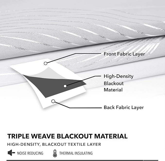 Deconovo Curtains for Living Room, Pattern Blackout Curtains 95 Inches Long | - Image 6