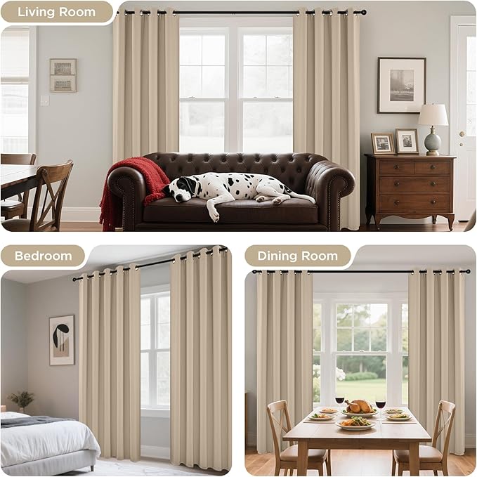 Joydeco Blackout Curtains 108 Inches Long 1 Panel, Thermal Insulated Long - Image 6