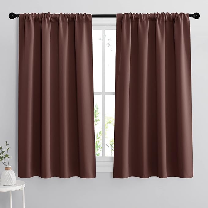 RYB HOME Small Window Curtains 45 inches Length by RYBHOME
