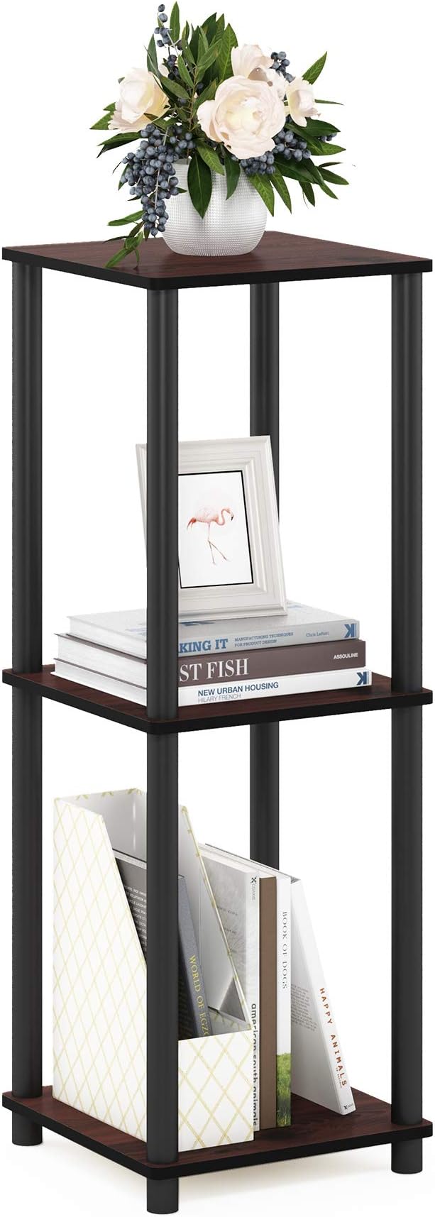 Furinno Turn-N-Tube Toolless Assembly Side Table Set of 2, Stackable 2-Tier - Image 5