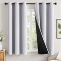 MIULEE Greyish White 40x54 Inch Length Blackout Curtains by MIULEE