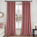 MIULEE Velvet Curtains 50W x 84L 2 Panels Dusty Rose Blackout Curtains | Luxury by MIULEE