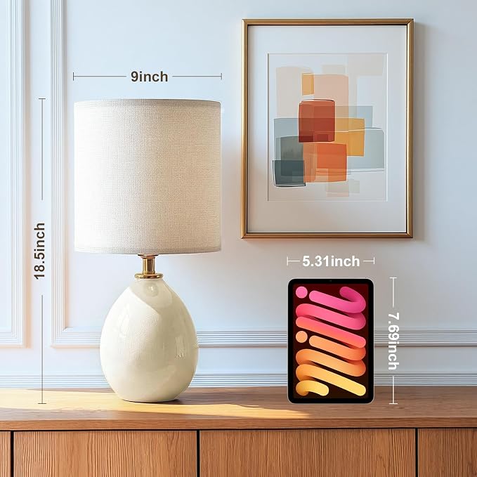 18.5" Table Lamps Set of 2 for Living Room Bedroom, Bedside Lamps for Night - Image 6