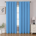 CUCRAF Light Blue Blackout Curtains 108 inch Length 2 Panels Set, Rod Pocket by CUCRAF