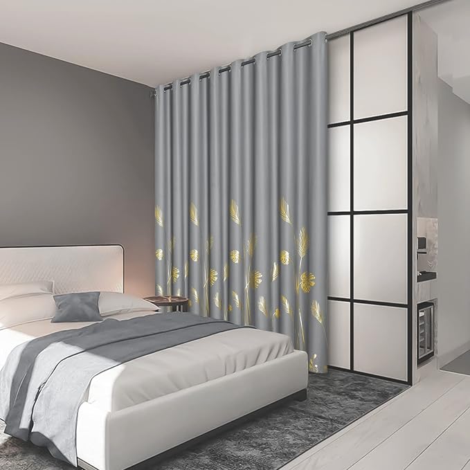 Grey Blackout Curtain for Dining Room 100W x 96L Inch Long Thermal Insulated - Image 2