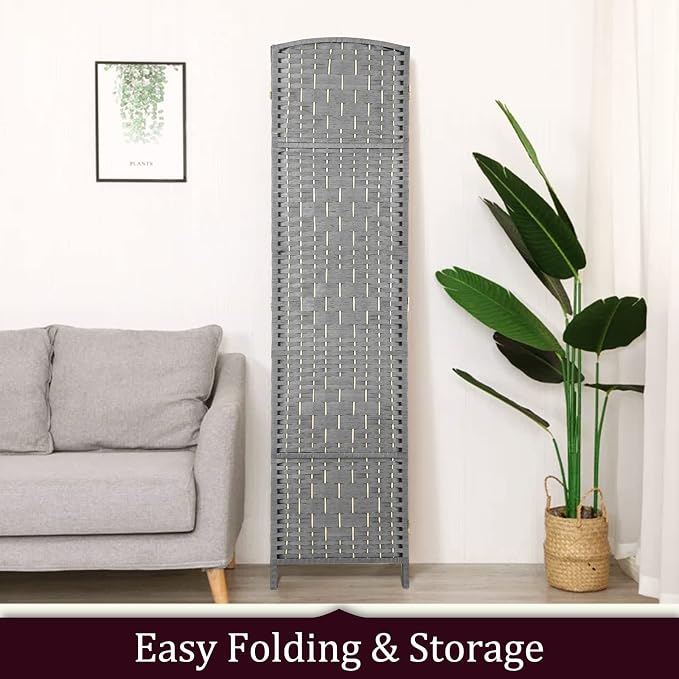 RHF Room Divider Panel, Partition Room Dividers, 6 Panel Privacy Screen - Image 5