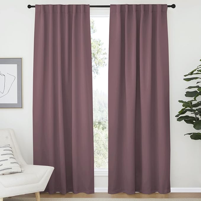 NICETOWN Bedroom Blackout Draperies and Window Treatment- 52 Width X 72 Length by NICETOWN