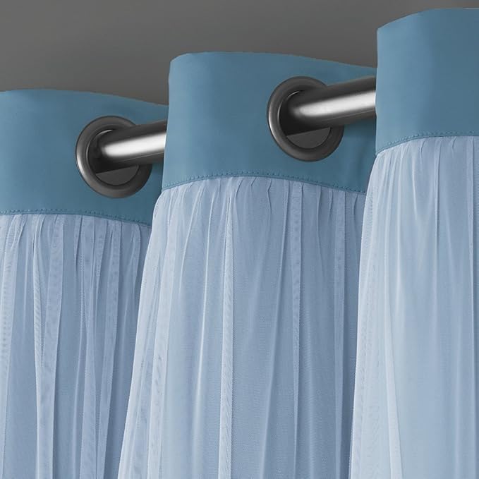 TOWN & COUNTRY LUXE Talia Double Layer Indoor Curtains, Sheer and Room - Image 3
