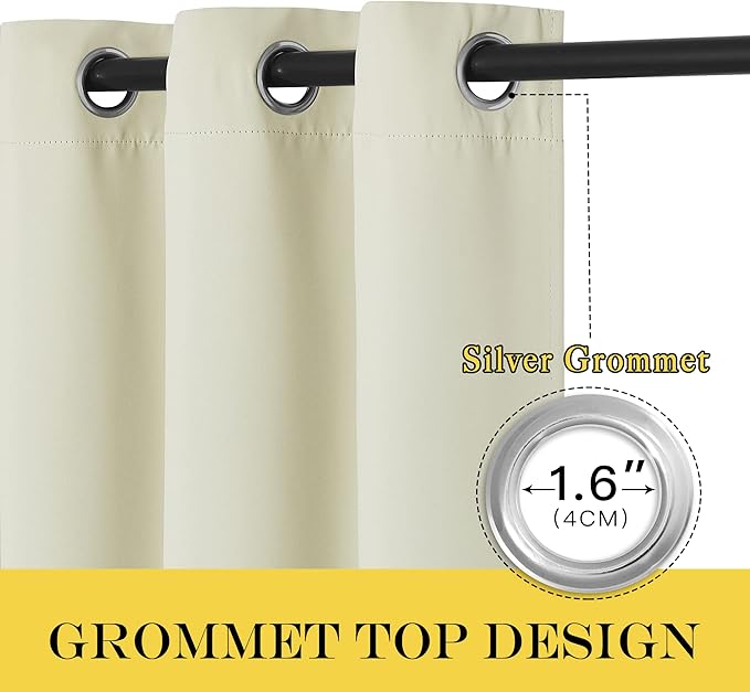 NICETOWN Blackout Bedroom Curtain 78 inches Length - Image 2