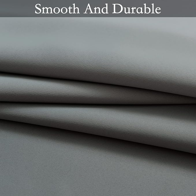 SimpleHome Ombre Gradient Grey White to Gray Curtains - Image 6