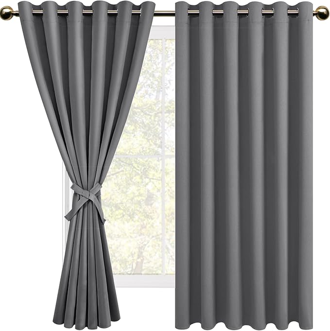 DWCN Grey Blackout Curtains for Bedroom - Image 7