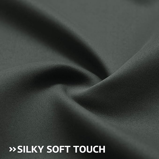 COSVIYA Grommet Room Darkening Dark Grey Curtains 84 inch Long - Image 6