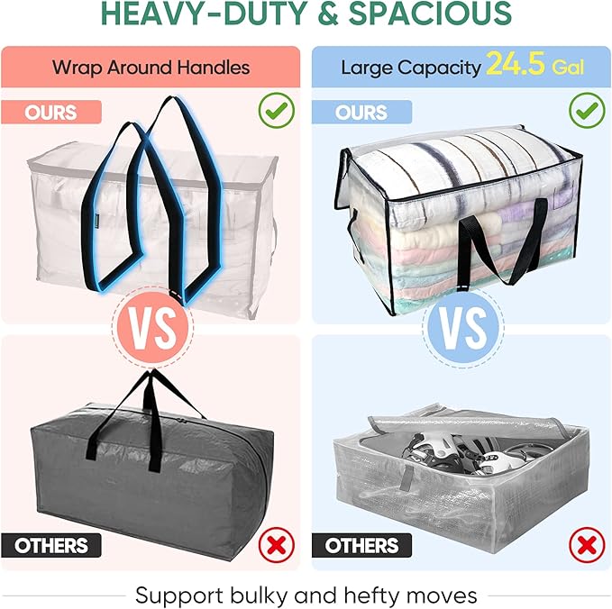 BALEINE 4-Pack Oversized Moving Bags - Image 5