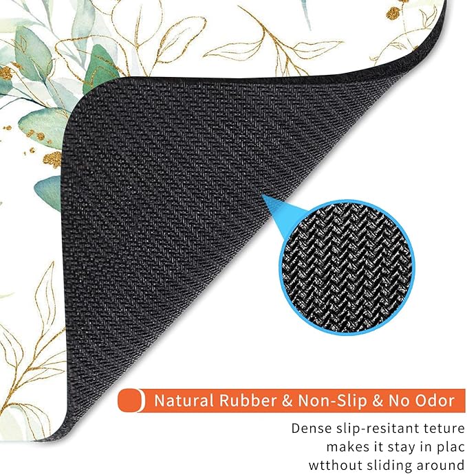 Armanza Square Mouse Pad Pretty Leaves, Personalized Premium-Textured Custom Mouse Mat Design, Washable Mousepad Cloth, Non-Slip Rubber Base Computer Mouse Pads for Wireless Mouse