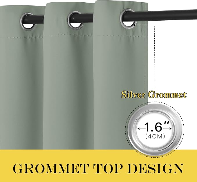 NICETOWN Bedroom Curtain Room Darkening Drapery 102 inches Length - Image 6