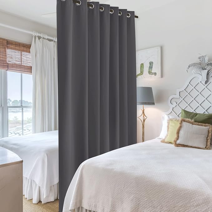 RYB HOME Blackout Curtains Room Divider - Image 4