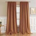 Room Darkening Curtains 102 Inches Long 2 Panels Set Back Tab and Rod Pocket by DUALIFE