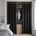 KOUFALL Closet Door Curtain Without Door, Insulated Thermal 78 Inch Long Black by KOUFALL