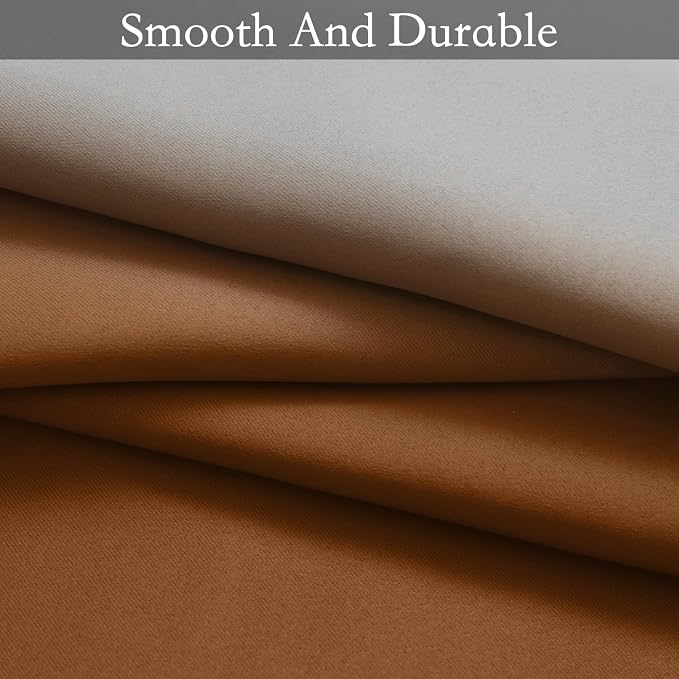 SimpleHome Burnt Orange to Grey White Ombre Room Darkening Curtains 96 Inch | - Image 6