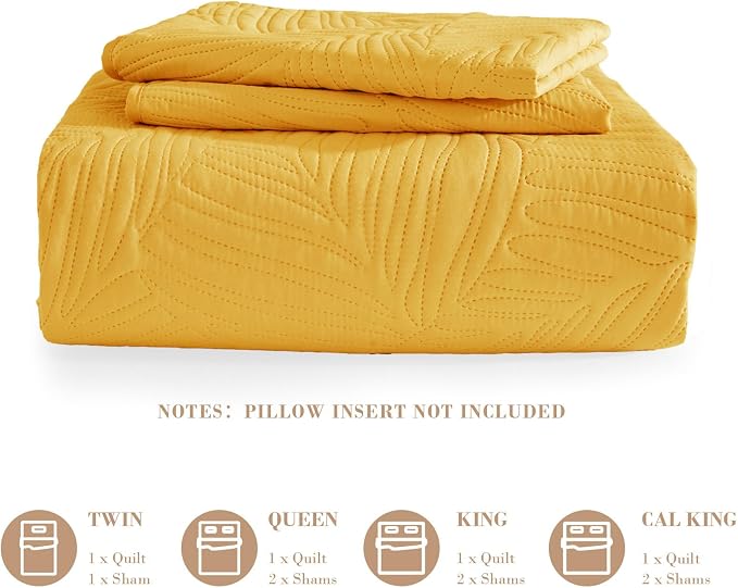 Exclusivo Mezcla 3-Piece King Quilt Bedding Set, Soft Microfiber Bedspreads | - Image 6