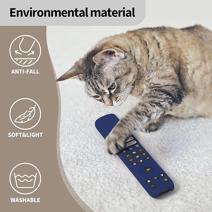 Silicone Remote Cover for TCL RC813 FMB1, Case Sleeve for TCL Remote RC813 FMB1 Protective Sleeve (Dark Blue)