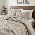 Beige Quilt King Size Bedding Sets by WDCOZY